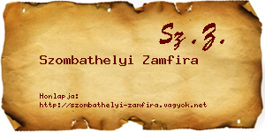 Szombathelyi Zamfira névjegykártya